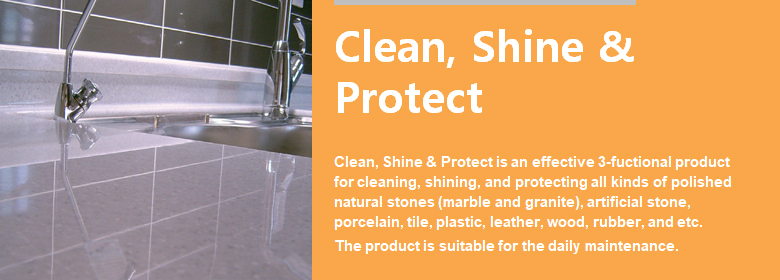 ConfiAd® Clean, Shine & Protect is an effective 3-fuctional product for cleaning, shining, and protecting all kinds of polished natural stones (marble and granite), artificial stone, porcelain, tile, plastic, leather, wood, rubber, etc.
The product is suitable for the daily maintenance.
